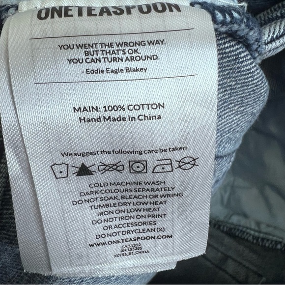 One Teaspoon High Waist Bandits Slim Fit Twisted Cuff Hem Size 27 - Picture 11 of 13